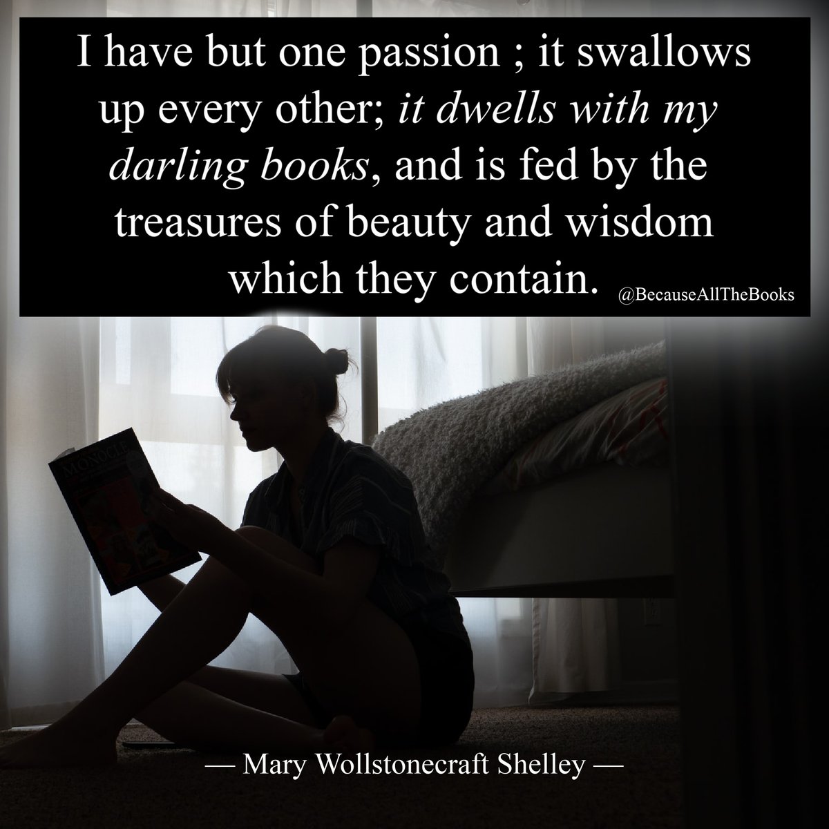 Passion for reading is a wonderful way to always have something to look forward to.

#BecauseAllTheBooks #TimeToRead #ReadMore #ReadItAgain