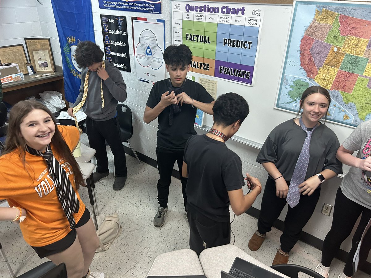 WEHS JAG (@wehsjag) on Twitter photo We’ve been working through our Job Attainment Unit this past month! An area of professionalism we cover is business casual & business formal dress and yesterday…we learned how to tie a tie! #JAGKY 🔴⚪️ <a href="/WEHSRaiders/">Warren East High School</a> <a href="/JAGkentucky/">Jobs for Kentucky's Graduates</a> <a href="/JAGnational/">Jobs for America's Graduates</a> We’ve been working through our Job Attainment Unit this past month! An area of professionalism we cover is business casual & business formal dress and yesterday…we learned how to tie a tie! #JAGKY 🔴⚪️ <a href="/WEHSRaiders/">Warren East High School</a> <a href="/JAGkentucky/">Jobs for Kentucky's Graduates</a> <a href="/JAGnational/">Jobs for America's Graduates</a>