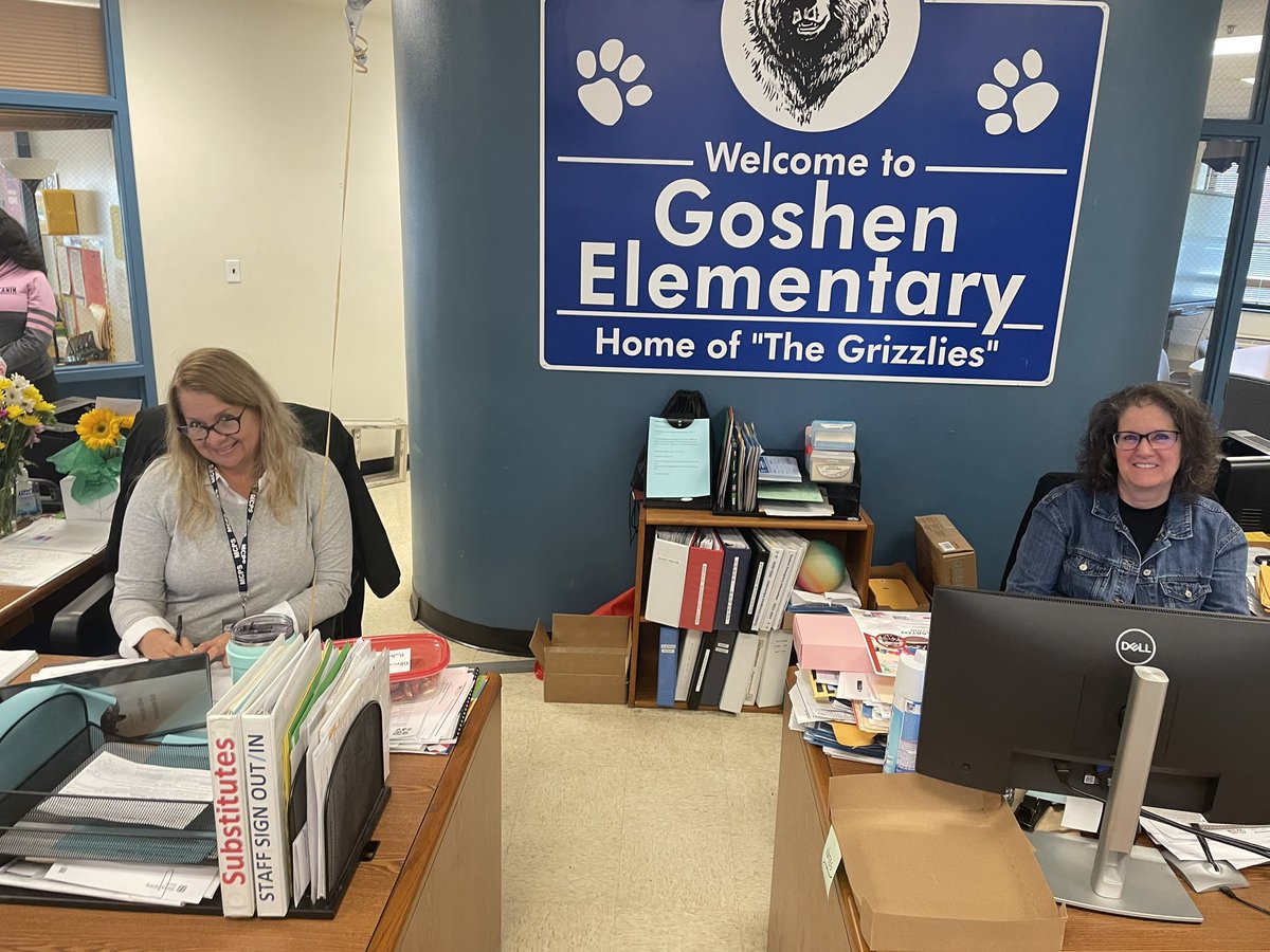 Happy administrative professional day to the two amazing Ruths who greet our students, families and staff everyday with a smile.  They are always willing to help. We love having them at <a href="/GoshenGrizzly/">Goshen Elementary School</a>