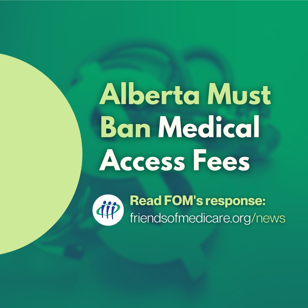 A new audit has found 40+ medical clinics advertising membership fees for access to health care. This is a recurring & long unaddressed problem. We need action to finally ban medical access fees in AB! ➡️Read more: friendsofmedicare.org/alberta_must_b… 📢Take action: friendsofmedicare.org/NoAccessFees