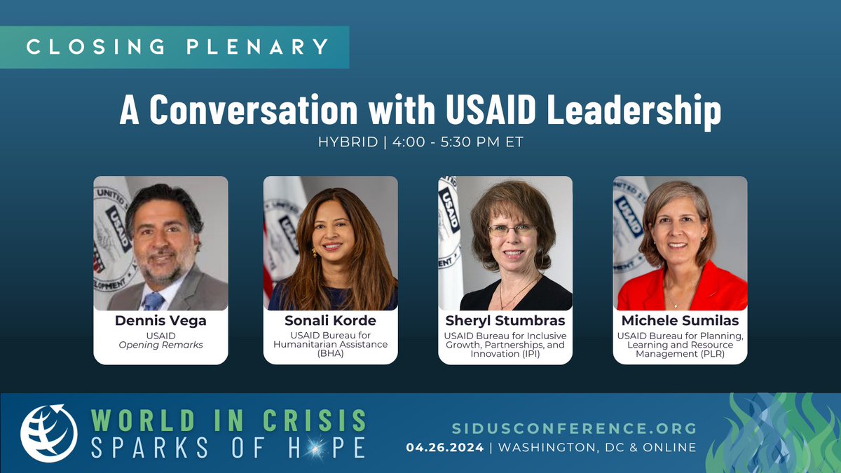 ✨Join us at the #SIDUSConference for conversations that spark hope and inspire change, featuring high-level panels and fireside chats with key leaders in the #globaldev field.

📌 It's not too late to join! Register for virtual attendance: buff.ly/3PChtOR