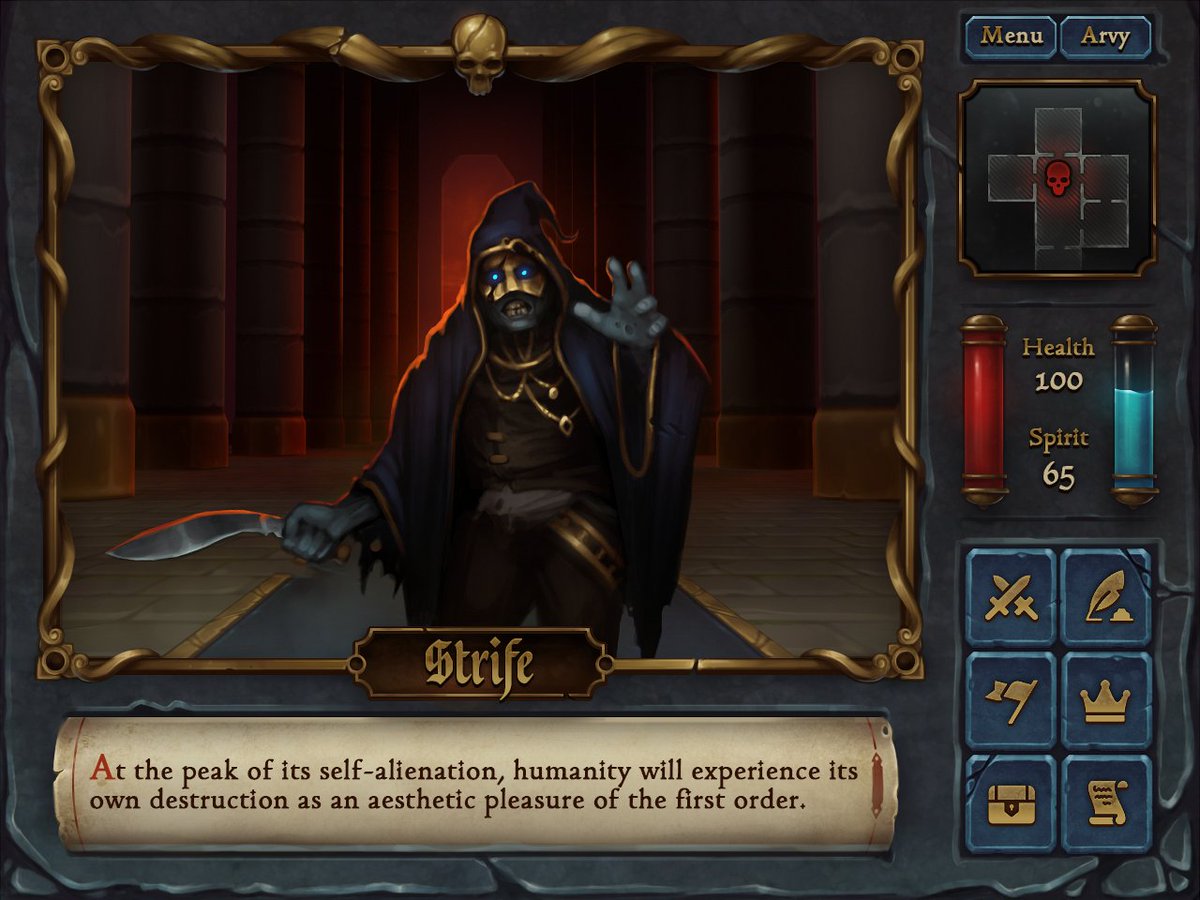 This dungeon crawler doesn't exist

An exercise in skeuomorphic #UI art