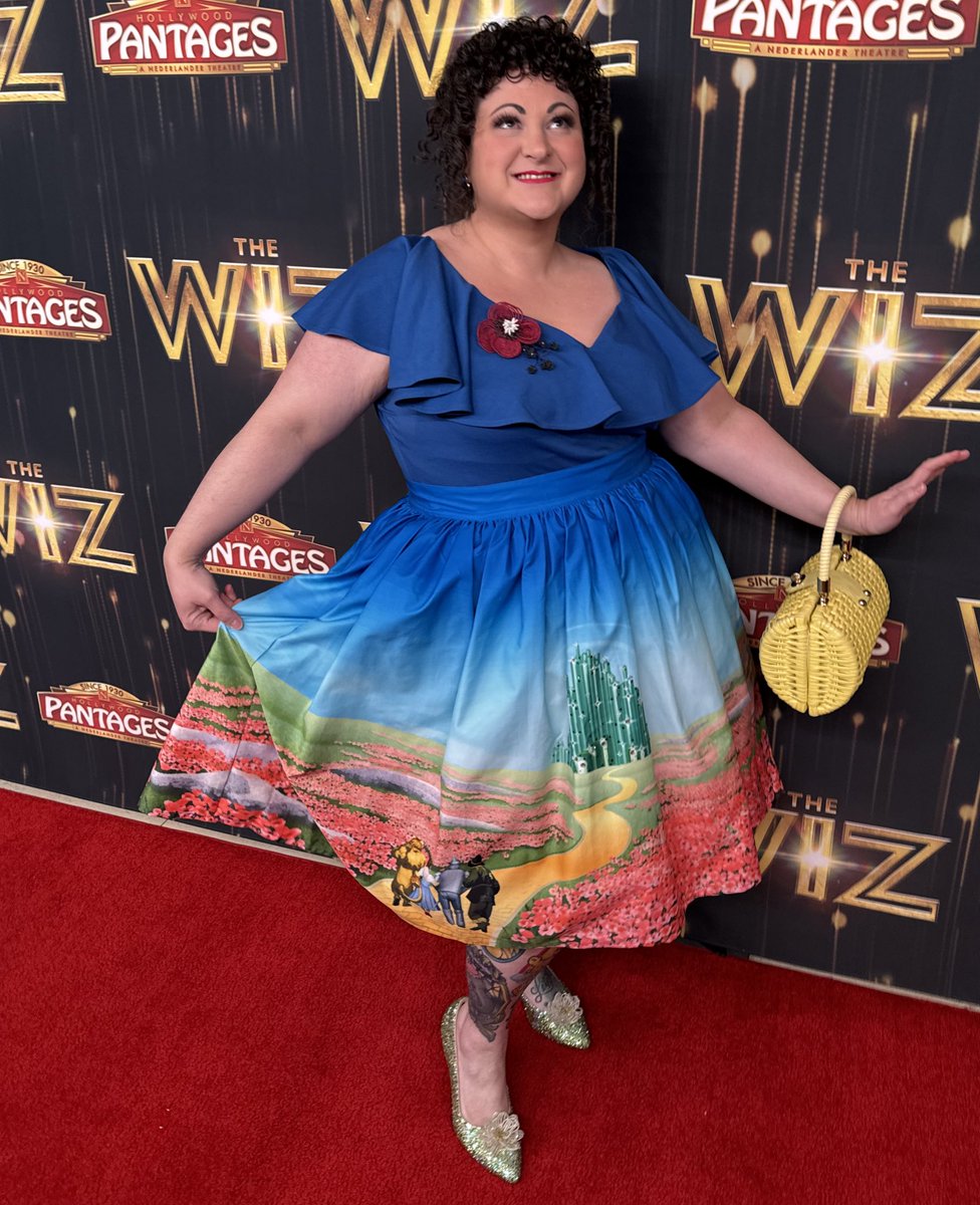 lisafabio's tweet photo. WWBMD? @BenMank77 first world dilemma: to wear or not to wear a Wizard Of Oz skirt on the @tcm @wbpictures tour? Is it sacrilegious to the gods of classic film being that WB acquired it but didn’t create it? Photo for reference of course… #wbtcmtour #tcm https://t.co/BkDl0VdM6k