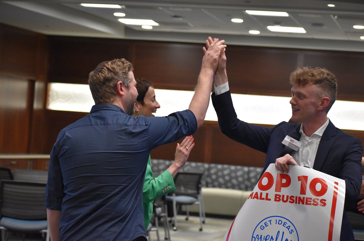 POV: You just found out you've been named a Small Business of the Year Top 10 finalist! We can't get enough of all the small biz celebration content! Check out these photos of our principals receiving the *surprise* reveal last week. @kcchamber 📷: @StartlandNews