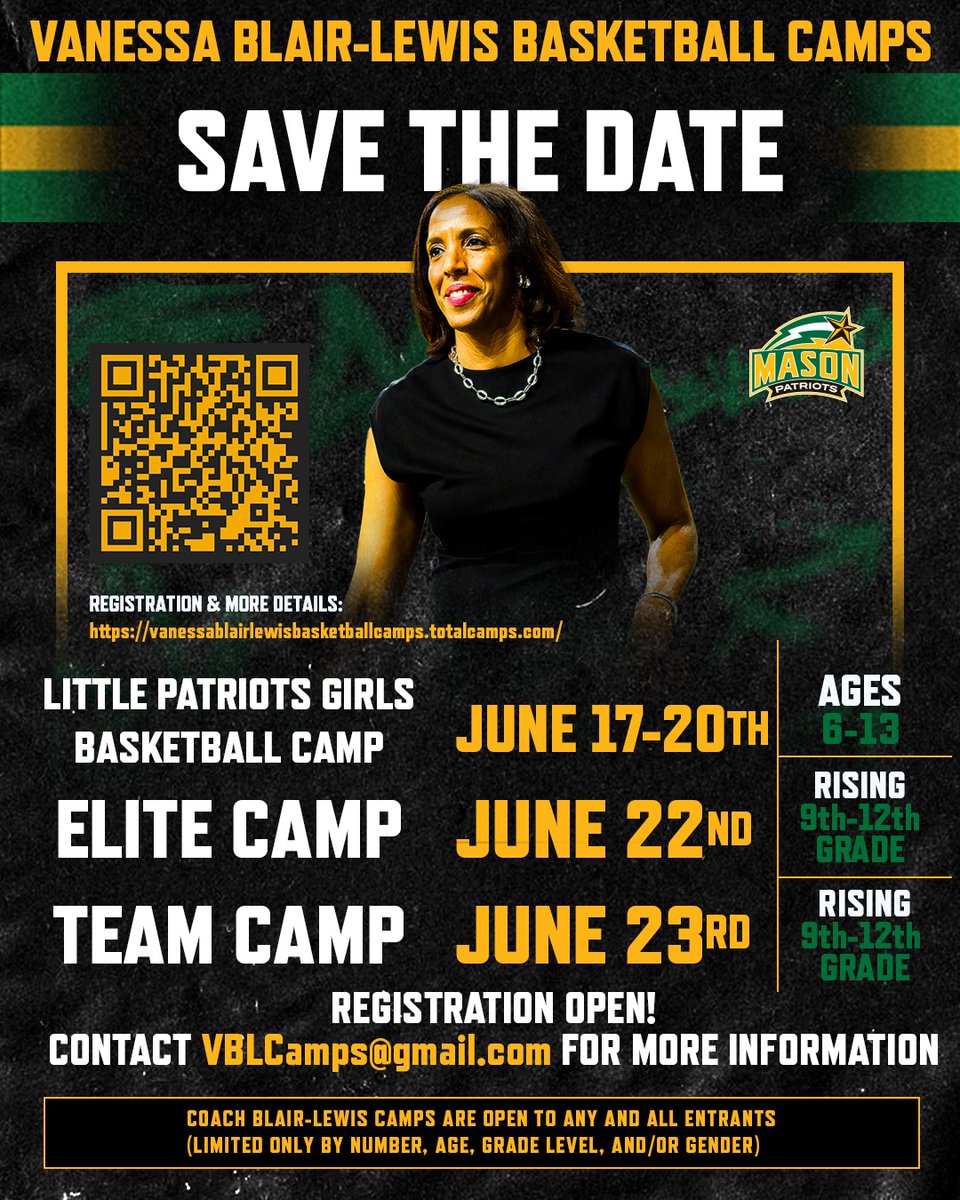 ATTENTION MASON NATION!! Join us this summer at one of our THREE camps. Link in bio to register! 

#BelieveBIG #Ubuntu