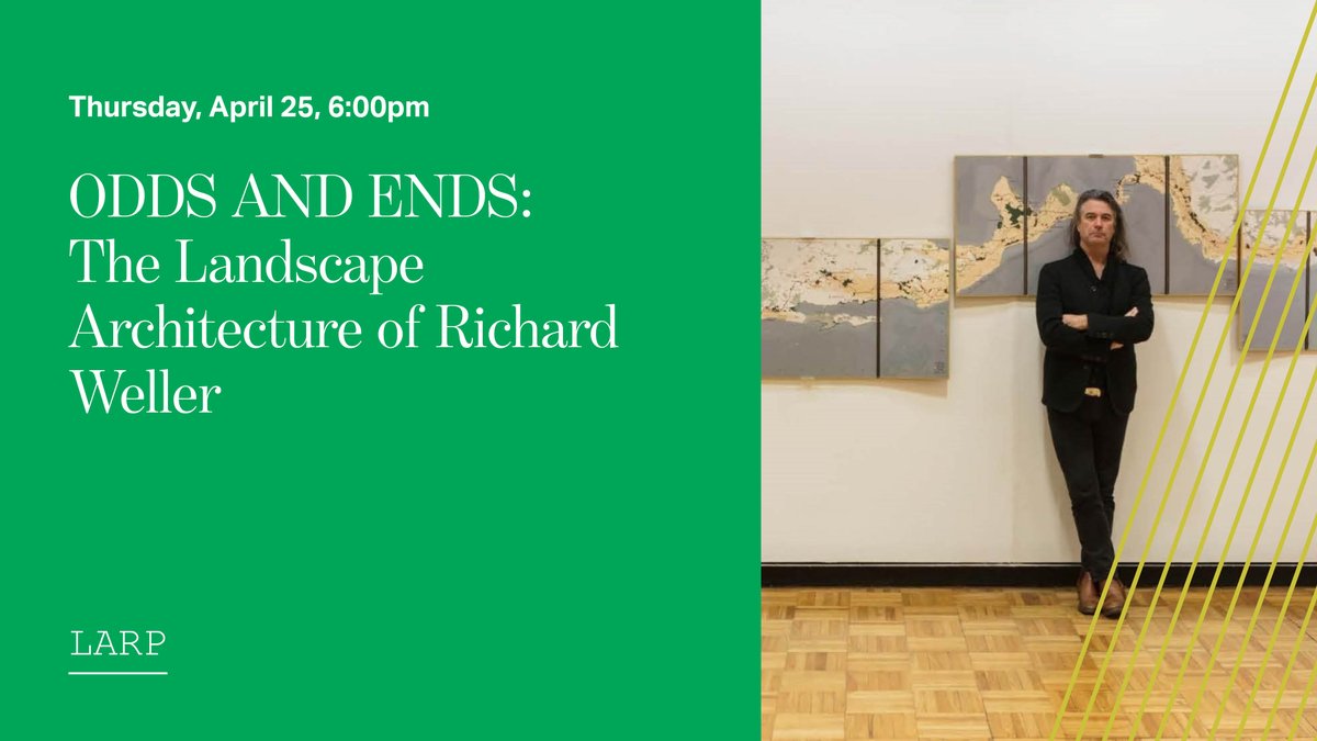 Tomorrow, 6:00pm. Join us for the opening reception of ‘ODDS AND ENDS: The Landscape Architecture of Richard Weller,’ a celebration of the work of Professor Emeritus, Co-Founder, The Ian L. McHarg Center for Urbanism & Ecology, Richard Weller. bit.ly/4dfh4fs