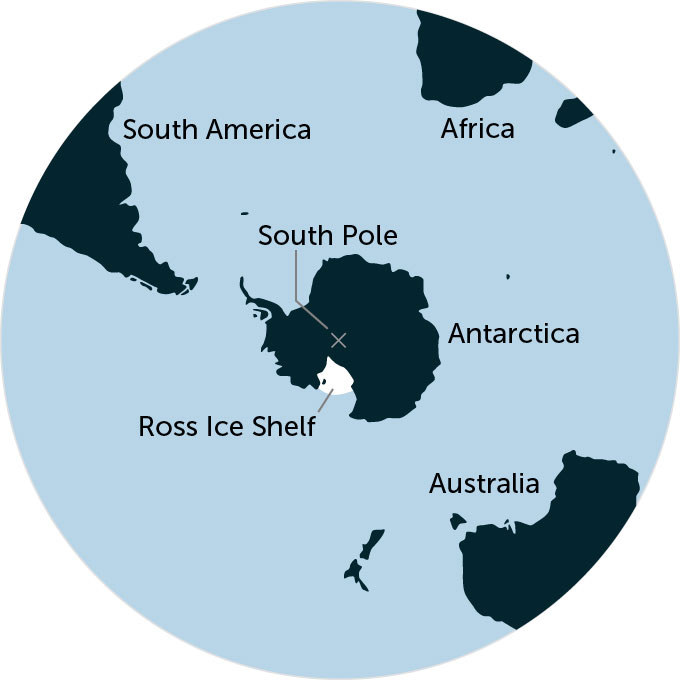 Roughly the size of Spain, the Ross Ice Shelf juts out from the West Antarctic coast and floats on waters south of New Zealand. The ice shelf buttresses roughly a dozen major glaciers, slowing their flow into the ocean.

sciencenews.org/article/ocean-…