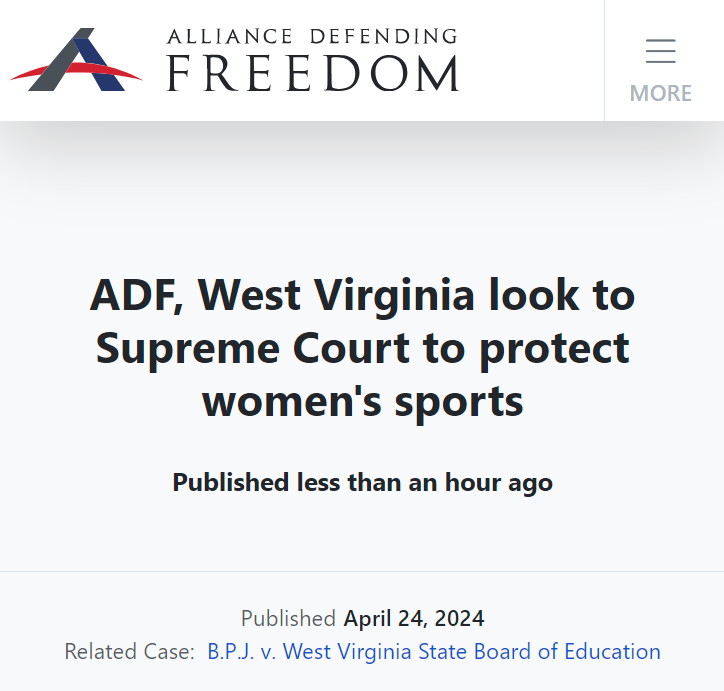 GBBranstetter's tweet photo. Less than an hour after standing before the Supreme Court and arguing women must be brought to the brink of death before they can get an abortion, the Alliance Defending Freedom announced it will nonetheless ask the Court to  "protect women" from transgender athletes https://t.co/wE5k7HGCl8