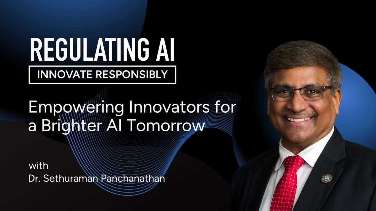 🌟 Today at Regulating AI Excited to welcome @NSFDrPanch, Director of the U.S. National Science Foundation, @NSF As he shares profound insights on the transformative potential of AI and the vital need to democratize this technology for the benefit of all humanity. ✅Watch…