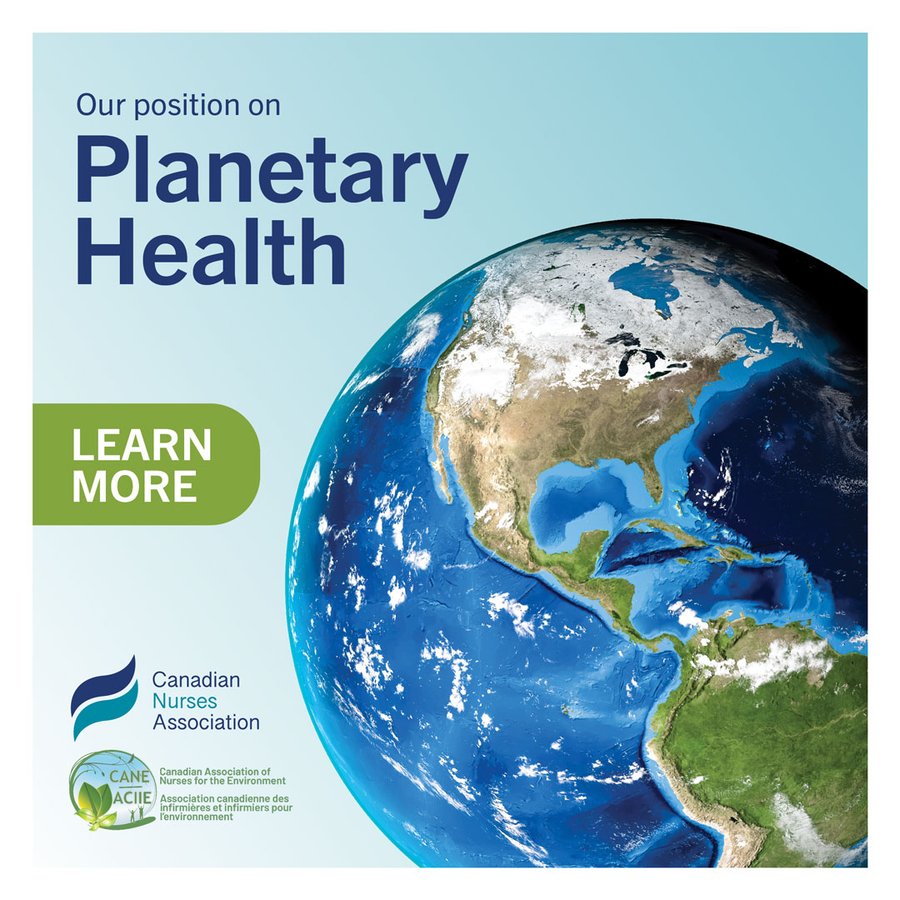In commemoration of Earth Day and Earth Month, the Canadian Nurses Association, in partnership with CANE-ACIIE, is proud to announce the release of the new Planetary Health position statement. #PlanetaryHealth @canadanurses bit.ly/3QhmvAA