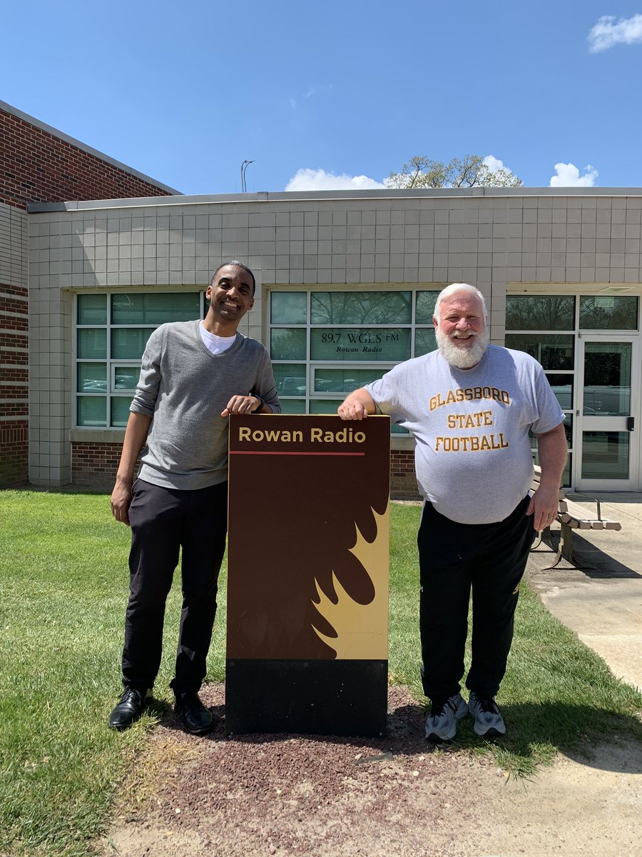 Thanks for stopping by the station today, Coach Accorsi! @Rowan_Football is running their annual Be The Match event for prospective bone marrow donors at the @RowanUniversity Chamberlain Student Center today until 4pm.