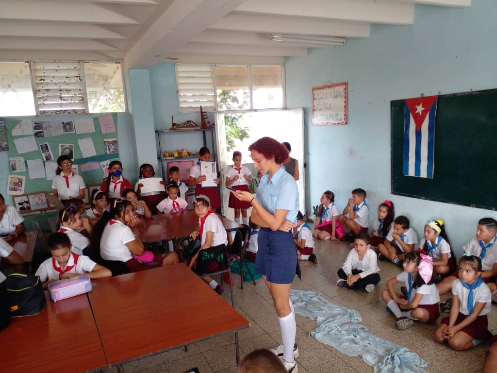 MJMdeCiego's tweet photo. Efectuado Seminario Juvenil de Estudios Martianos en el municipio #CiegodeÁvila.
Este miércoles en la escuela primaria Augusto César Sandino de la capital provincial participaron 45 niños y adolescentes del territorio.

#JuvenilMartiano 
#SúmateANosotros https://t.co/vl2ha2ovhY