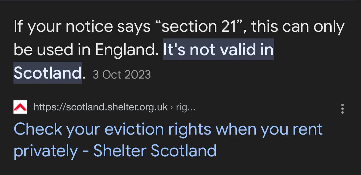 UK media not mentioning that #section21 doesn’t apply in Scotland. @Channel4News @krishgm @C4Ciaran @BBCNews @BBCScotlandNews wonder why #ukhousing