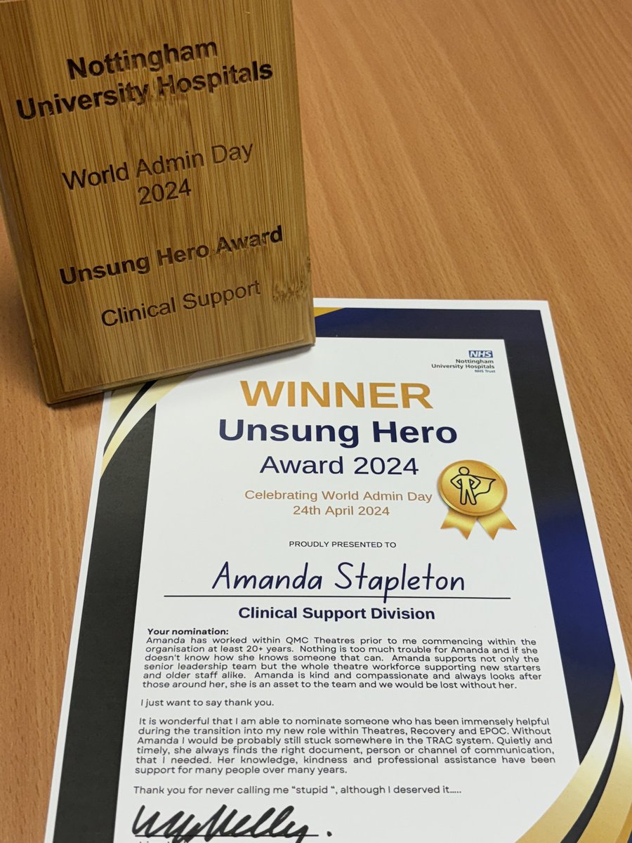 Laura Mitchell (@l_mitchellodp) on Twitter photo ๐ HAPPY WORLD ADMIN DAY 2024 ๐Congratulations to Kim (City Theatres PA) who received a Highly Commended Award and Amanda (NUH Theatres PA Mamager) who received the Overall NUH @ClinSupportNUH World Admin 2024 Unsung Hero Award <a href="/nottmhospitals/">Nottingham University Hospitals</a> ๐ Thank you to all our admin staff ๐ HAPPY WORLD ADMIN DAY 2024 ๐Congratulations to Kim (City Theatres PA) who received a Highly Commended Award and Amanda (NUH Theatres PA Mamager) who received the Overall NUH @ClinSupportNUH World Admin 2024 Unsung Hero Award <a href="/nottmhospitals/">Nottingham University Hospitals</a> ๐ Thank you to all our admin staff