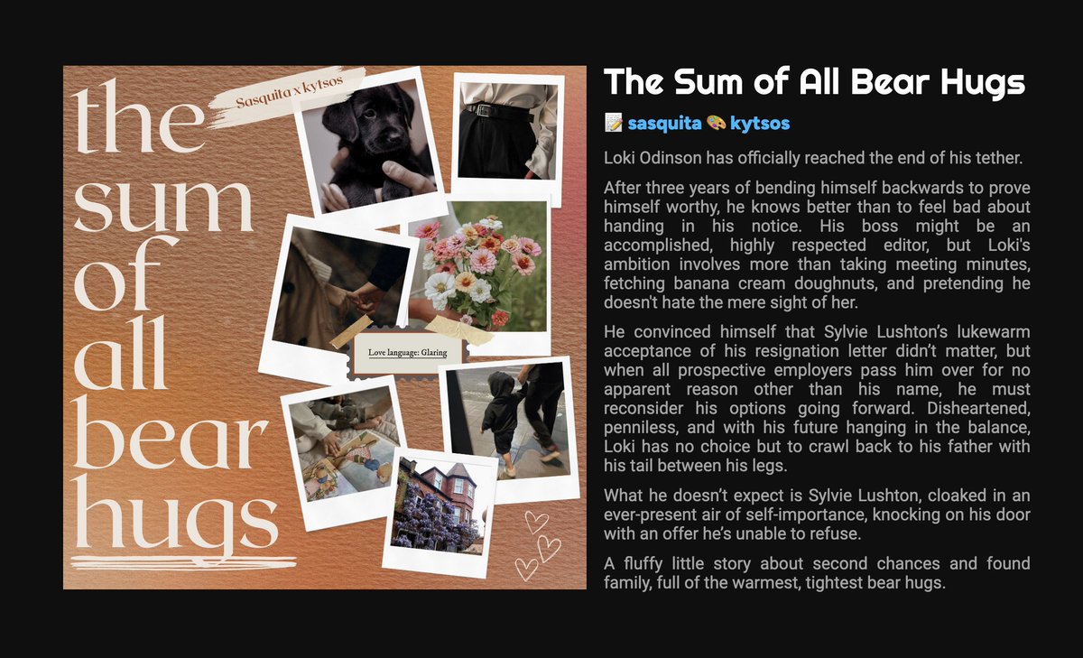 #Sylki AU Big Bang sneak peek! 

  「The Sum of All Bear Hugs」 by sasquita and kytsos      

  #sylkiAUbigbang