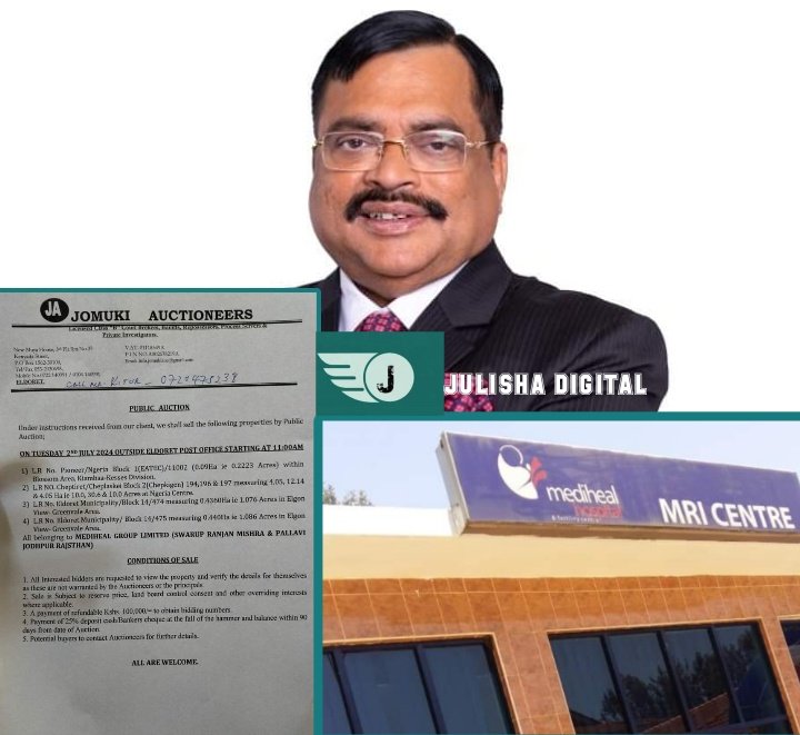 Former Kesses MP and Proprietor of Mediheal Hospitals Hon. Dr. Mishra Kiprop and his wife Pallavi Jodhpur are about to sell their properties