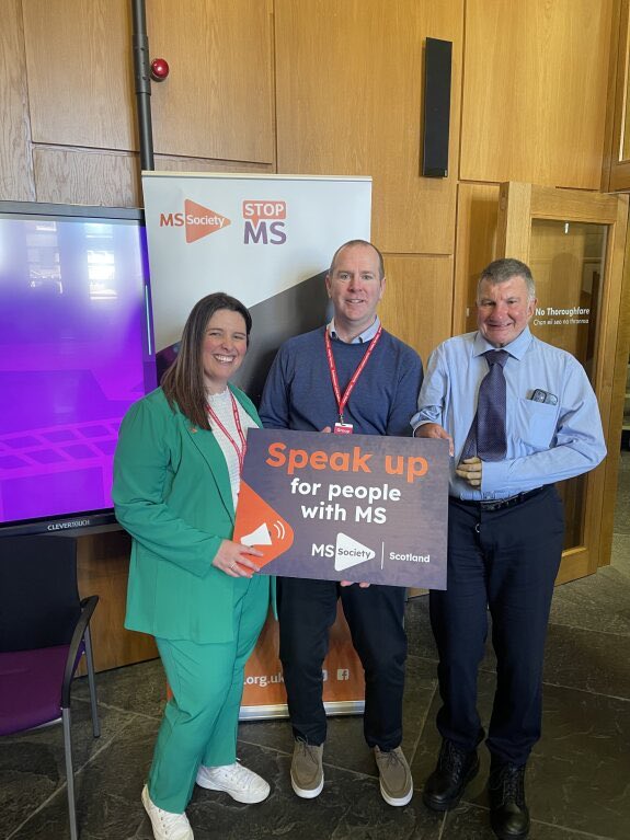 I'm pleased to have had the opportunity to attended @mssocietyscot's parliamentary drop-in for #MSAwarenessWeek. It is important to hear directly from people living with MS about the challenges it can bring, and an important reminder of the support the MS community needs.