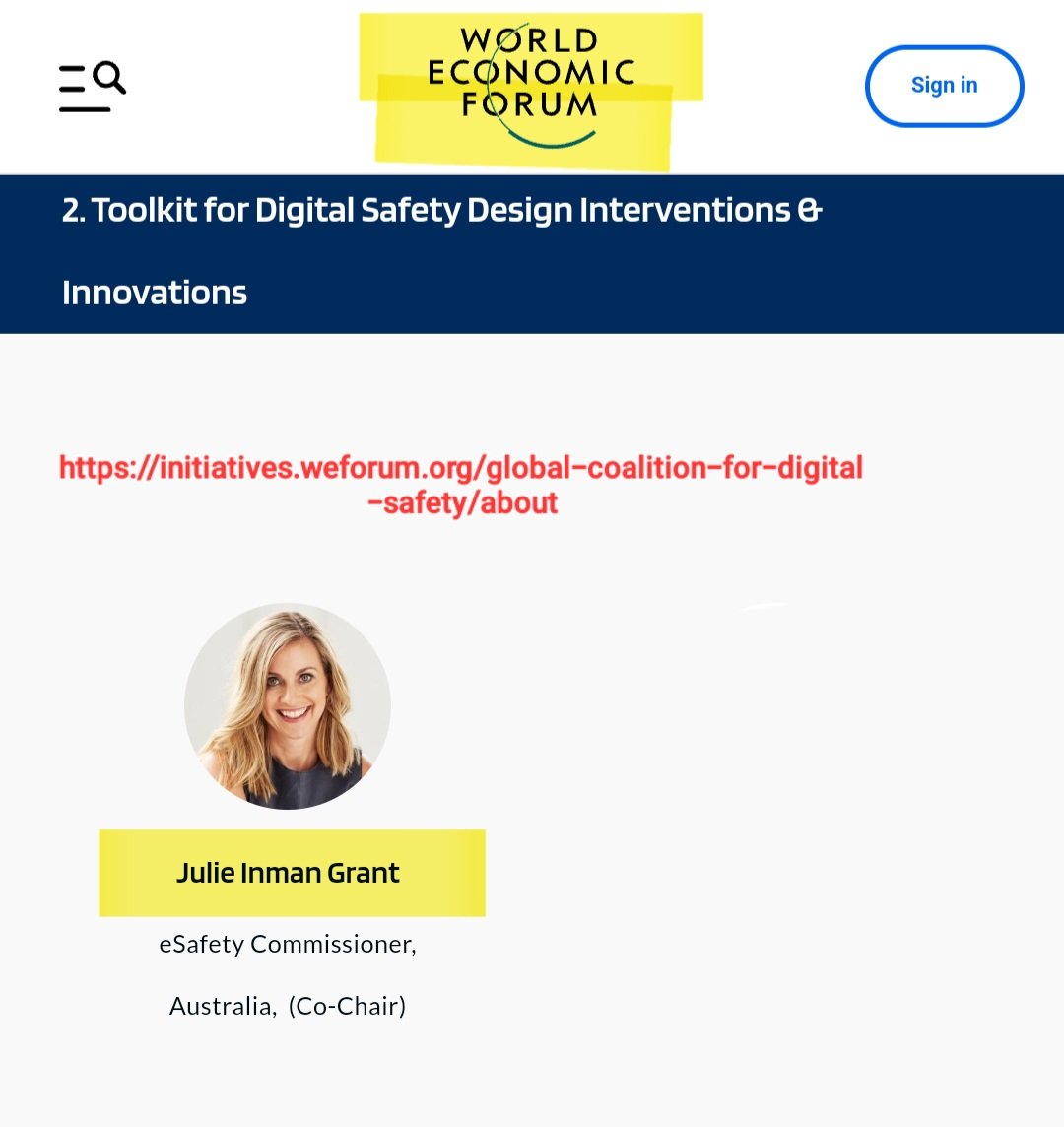 @AlboIsPM Actually, it's not the eSafety Commissioner Julie Inman Grant watching. It's the WEF who thinks they have power over the world. It's a shame to see people like you who are actually in POWER, bow, and surrender your freedoms to non-elected individuals.