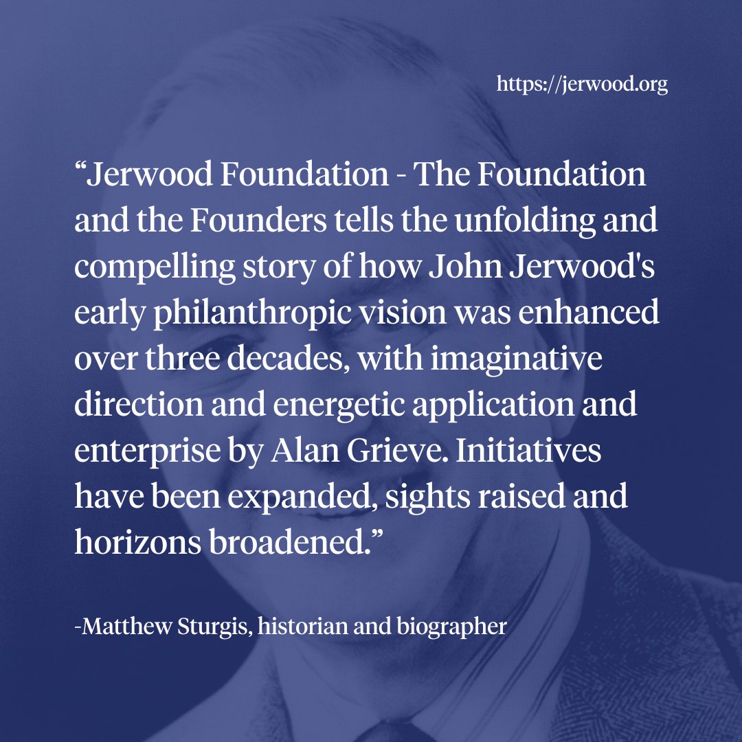 Jerwood Foundation was established in 1977 by Alan Grieve CBE for John Jerwood MC (1918-1991), with the primary mission to support young people in their education and well-being. Learn more about our history and the people who made it possible 👇 jerwood.org/about/