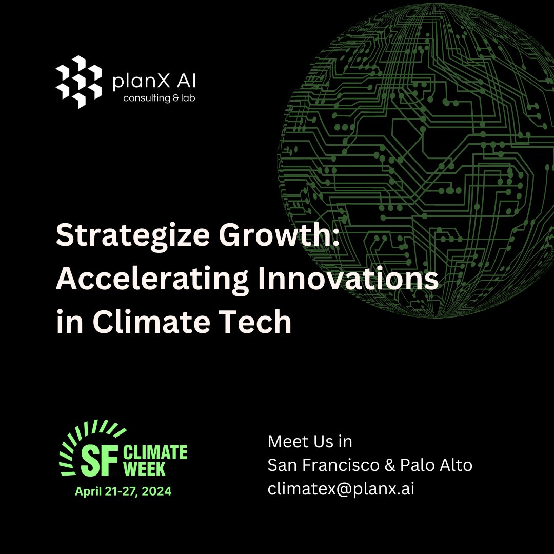 planxai's tweet photo. Excited for SF Climate Week? 🌱 We are too! Connect and accelerate towards a sustainable future with us! 🚀🌍April 21-27, #SFClimateWeek - Let's innovate for impact! https://t.co/YBe53Hy5bD