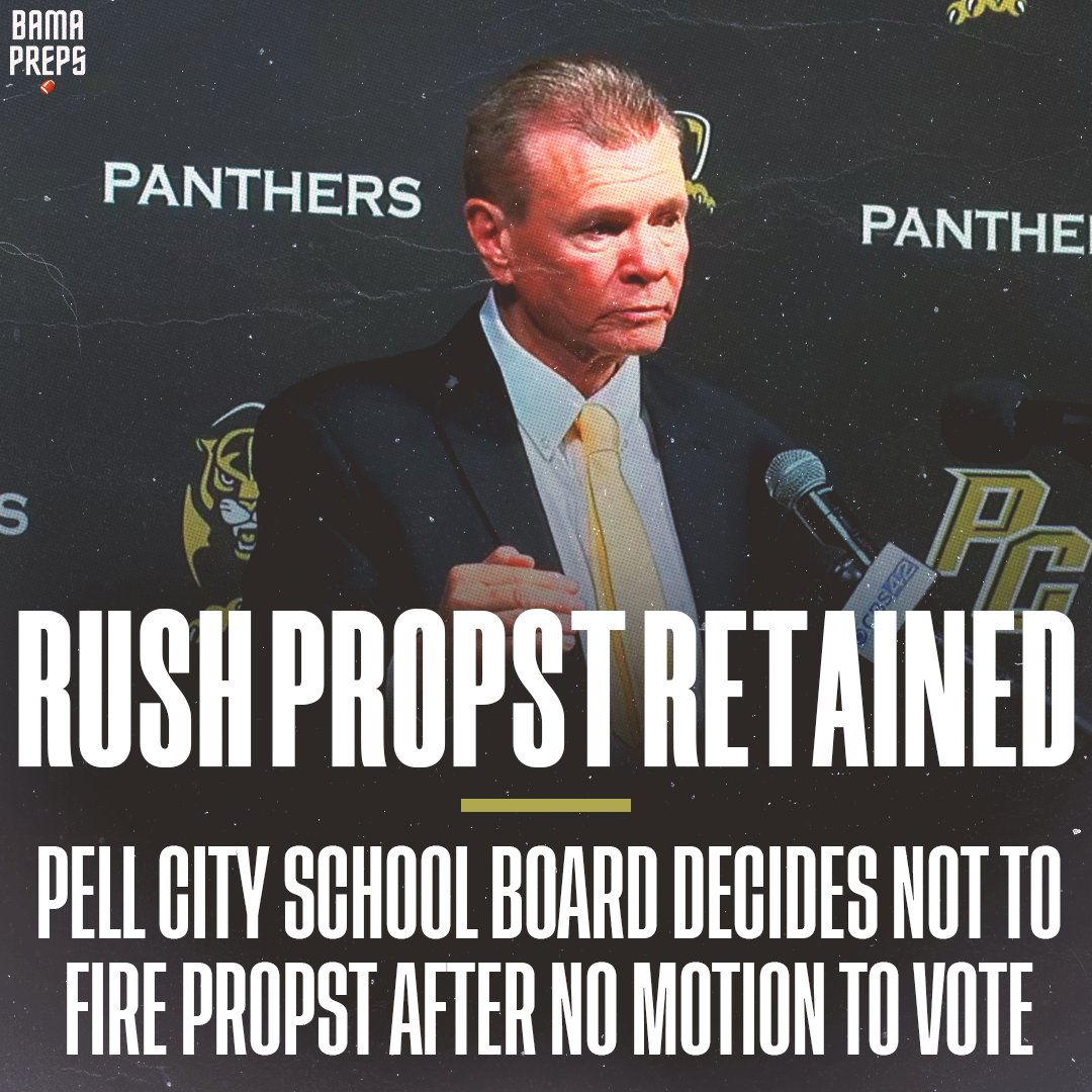 The dust has settled... The Pell City School Board called a special meeting this morning. On the docket, an agenda item before the Pell City School Board of Education to fire football coach Rush Propst. It failed after no board members decided to made a motion to vote. 'The…