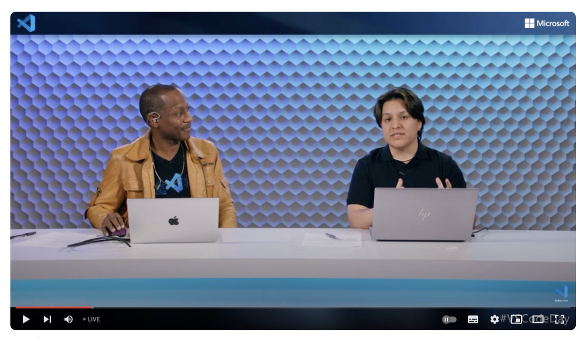 VS Code Day is on right now!!! I have some tea and I'm watching and supporting from the comments😍 Excited to hear from my faves @madebygps, @pamelafox @BajoranEngineer @shanselman @rishabincloud and more 💻✨