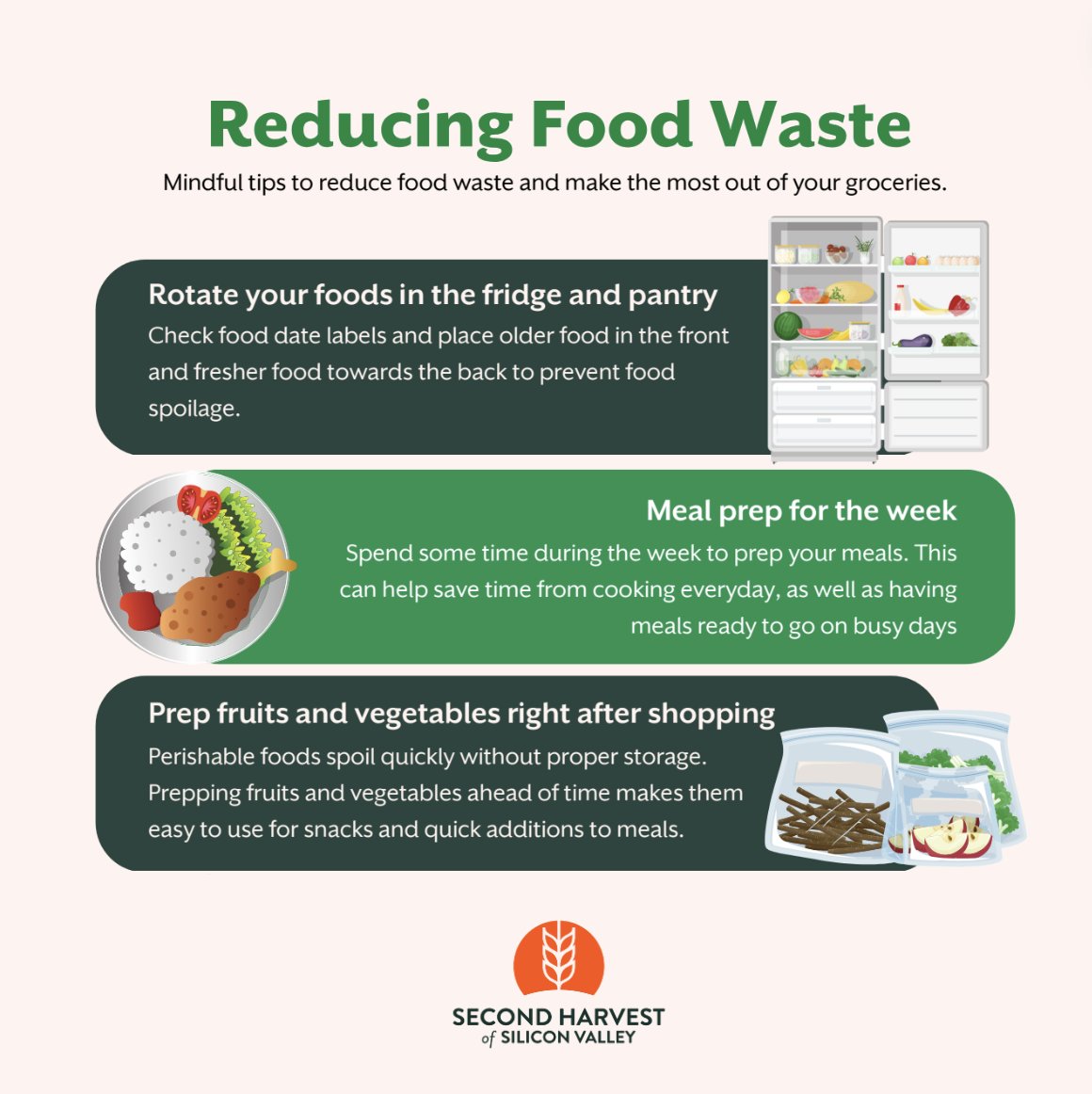 🌱✨ It's Stop Food Waste Day! Let's make a difference together with these mindful tips to make the most of our groceries. Learn more: shfb.online/stopfoodwaste