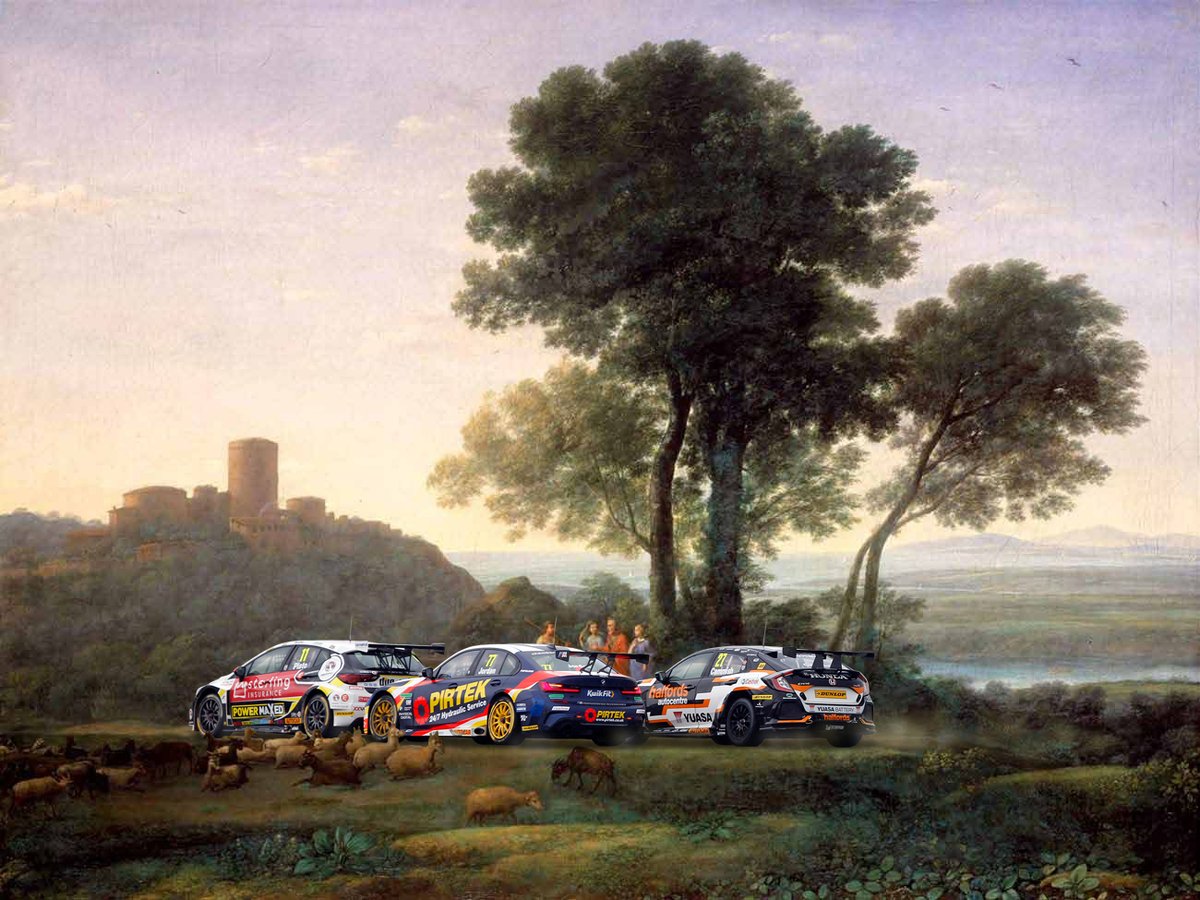 Claude Lorrain - 'Jacob With Laban And His Daughters'....watching the British Touring Car Championship cars go past...