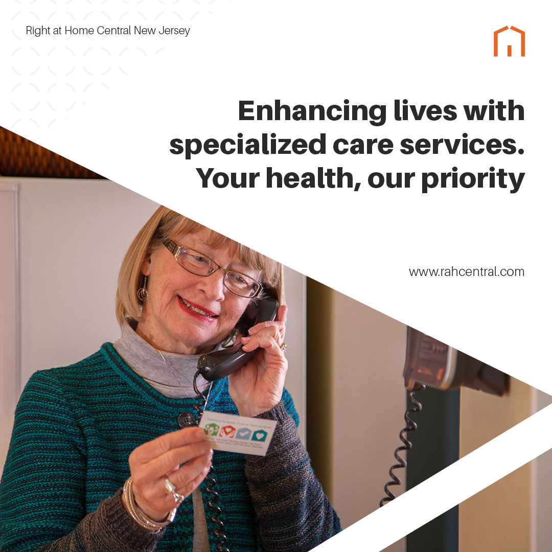 Specialized care tailored for unique needs. Right at Home offers personalized, professional services for your loved ones. Visit rahcentral.com or call (732) 967-0900. #CustomCare #SeniorHealth 🌟👵