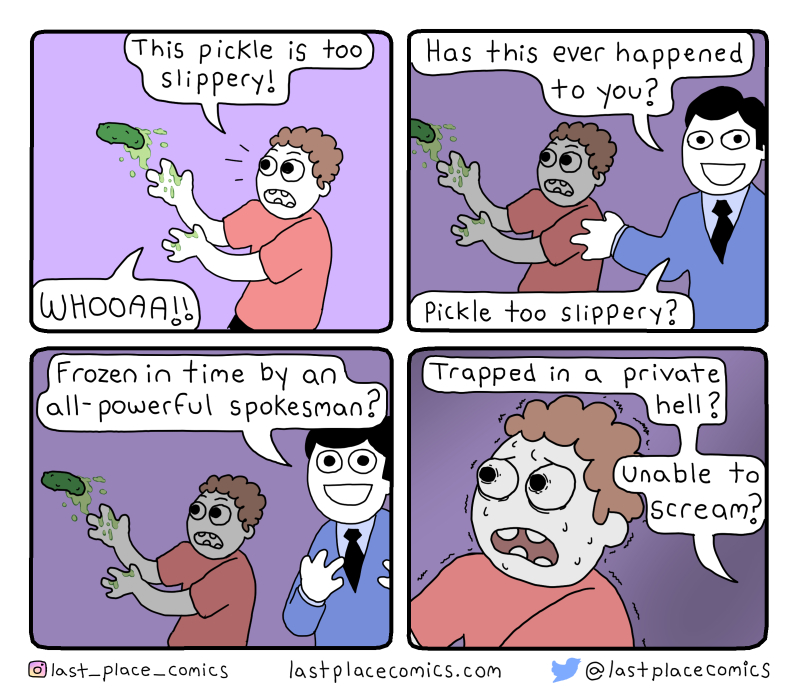 lastplacecomics's tweet photo. 🥒Pickle Too Slippery🥒 https://t.co/M4lS4GlntF