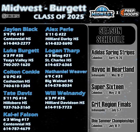 Midwest Basketball - Burgett 2025 tweet media