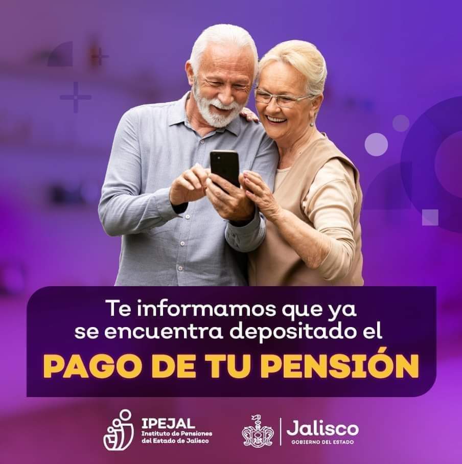 #Aviso A todos nuestros jubilados, pensionados y beneficiarios les informamos que su pensión ya fue depositada. #IPEJAL