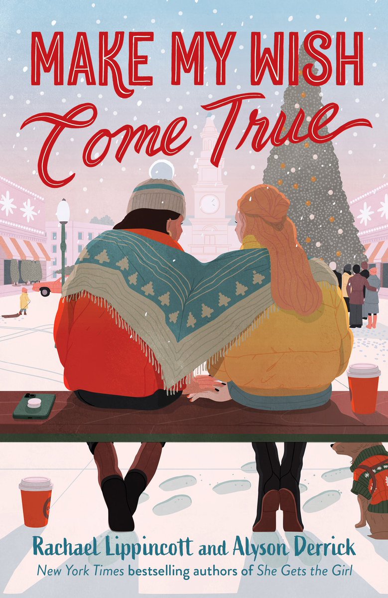 happy lesbian visibility week from me and my wife and the second lesbian book we wrote together, MAKE MY WISH COME TRUE, a holiday romcom about a messy teen actress and her childhood best friend fake dating in their christmas-obsessed hometown 🫶🏻