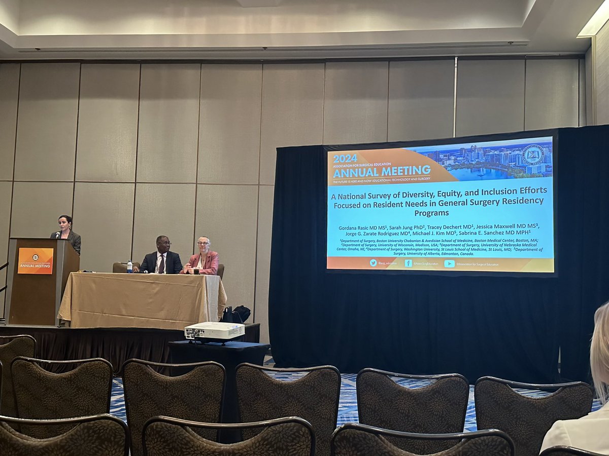 Excited to have presented our work from the ASE DEI Committee about resident-focused DEI efforts in general surgery residency programs! #SEW2024