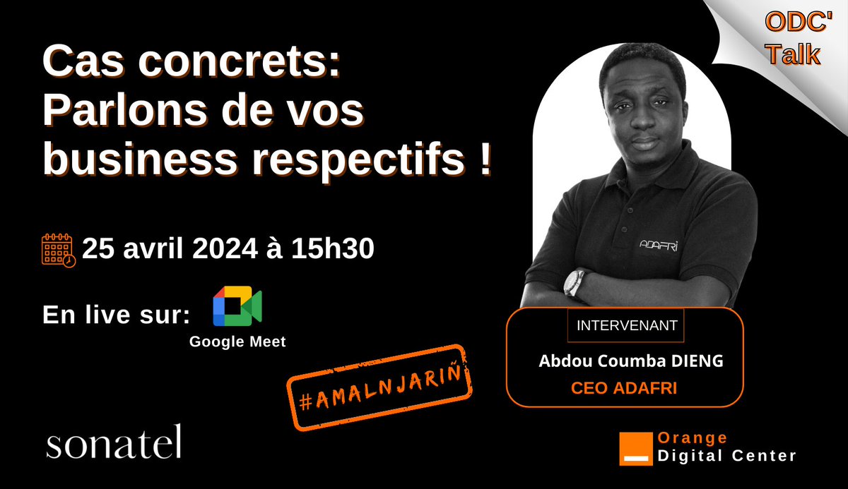 🎙️ Joignez-vous à nous pour une discussion captivante !
Le 25 avril, nous plongerons dans les cas concrets de vos business respectifs.
Quels défis rencontrez-vous ?
Quelles solutions avez-vous trouvées ?
Rejoignez-nous sur Google Meet pour un échange enrichissant !
#BusinessTalk