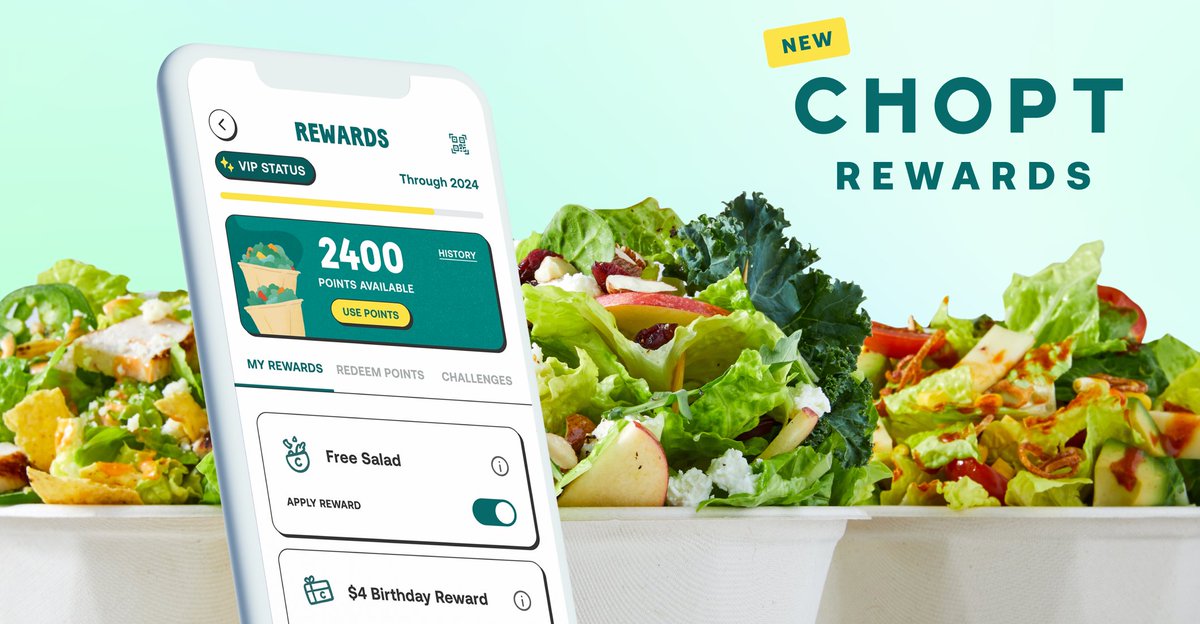 Chopt partners with fitness influencer Cody Rigsby, launches new app. The New York City-based fast-casual restaurant has embraced the third wave of loyalty apps ow.ly/WEB1105qIvi