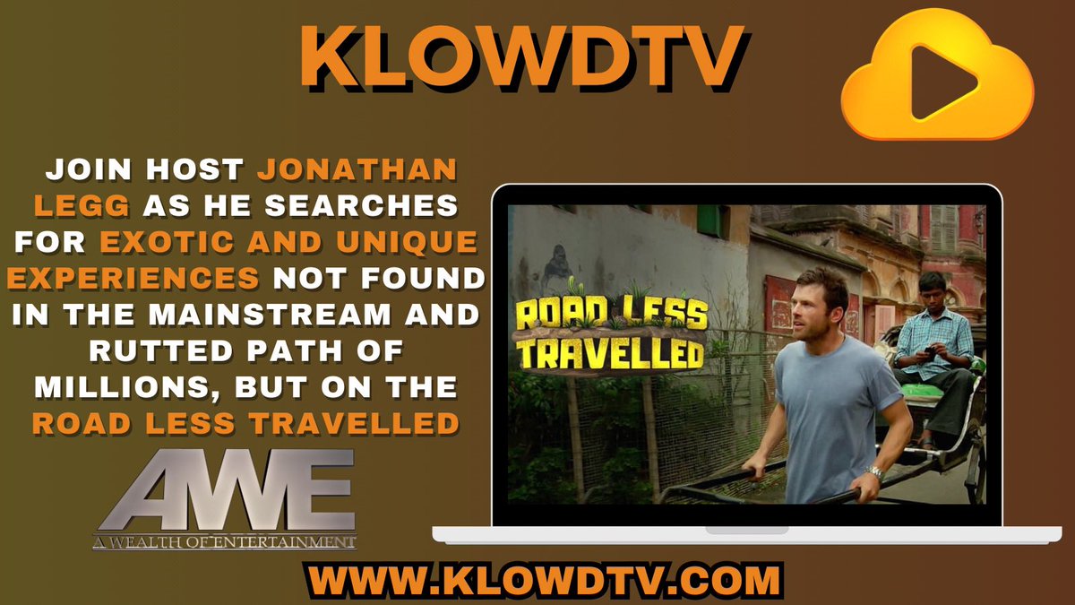Join KlowdTV today and discover unique and exotic experience with host Jonathan Leigh as he explores the Road Less Travelled on AWE. klowdtv.com/home.ktv #klowdtv #tv #streaming #road #exotic #unique #show #adventure