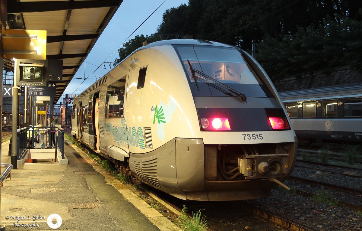 'Torpedo'... Ter Aquitaine Bayona-Saint Jean Pied de Port servido por el automotor X-73515. Bayona 14-9-2014 #trainspotter #trainspotting #chemindefer #teraquitaine #sncf