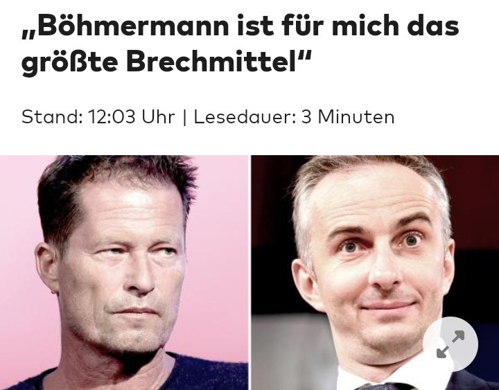 Ehrlich, ich fand Schweiger immer arrogant, selbstverliebt, großkotzig. Er sagte mal über Brad Pitt, der sei im Vergleich 'mehr so ein Junge' Schweiger ist 1 Tag älter.

Also Danke Till, Du Maßstab &  Definition von Niveaulosigkeit,
stabil und über Jahrzehnte.
Danke Böhmermann!👏