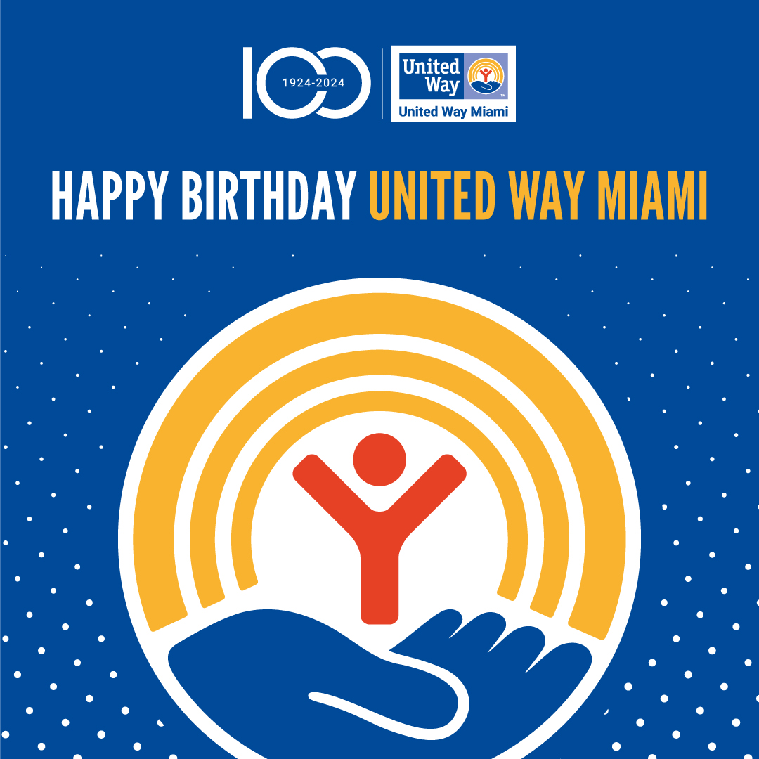 Join us in celebrating 100 years of @unitedwaymiami, one of our key partners in empowering our community! Through their support, we've been able to supply South Florida with various programs such as our afterschool and family wellness offerings. #100YearsUnited
