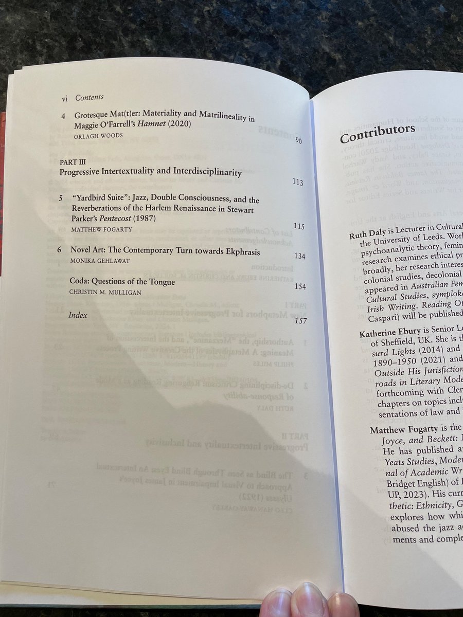 Katherine_Ebury's tweet photo. Happy publication day to ‘Progressive Intertextual Practice in Modern and Contemporary Literature’. Thanks to my coeditor @genuinechristin and to contributors Philip Miles, Ruth Daly, @CleoHanaway, Orlagh Woods, @drmattfogarty  and Monika Gehlawat. https://t.co/99nfslhx5o