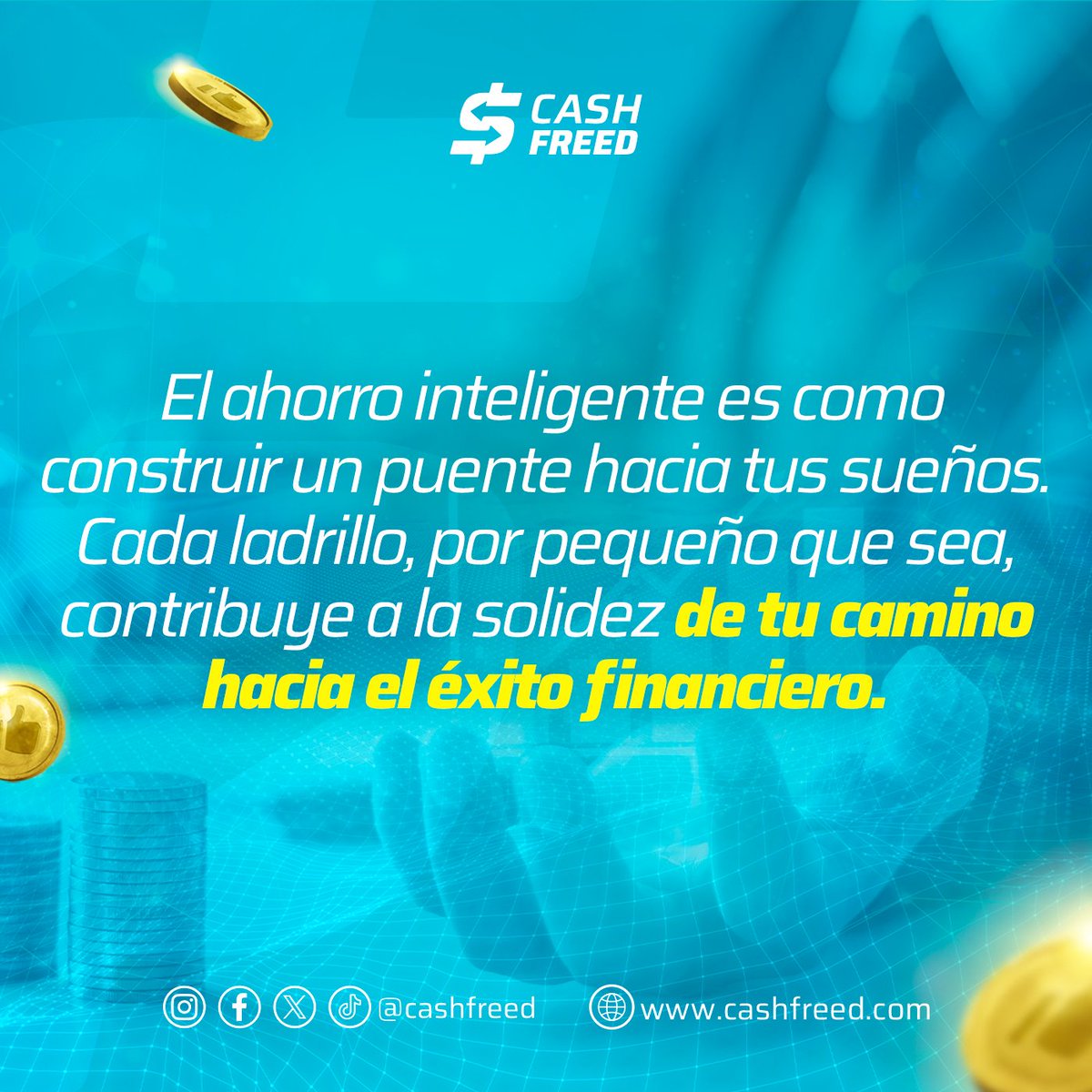 💹 ¡Tu puente hacia el éxito con CashFreed! 💹

🌟 ¿Listo para construir tu éxito? Únete a CashFreed hoy. 💼

🔗 cashfreed.com

#AhorroInteligente #ÉxitoFinanciero #CashFreed