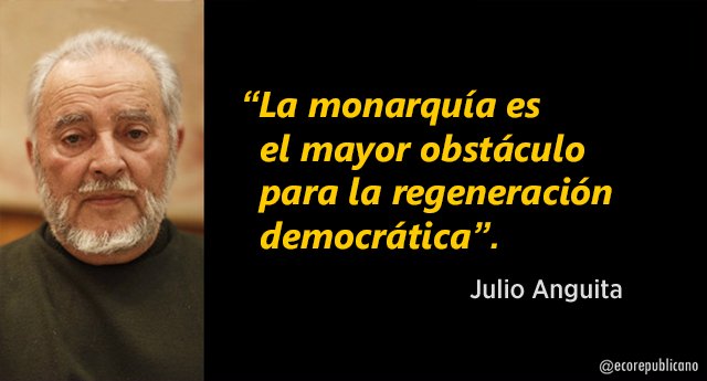 " La monarquía es el mayor obstáculo para la regeneración democrática "
#AscenderARepública ❤️💛💜