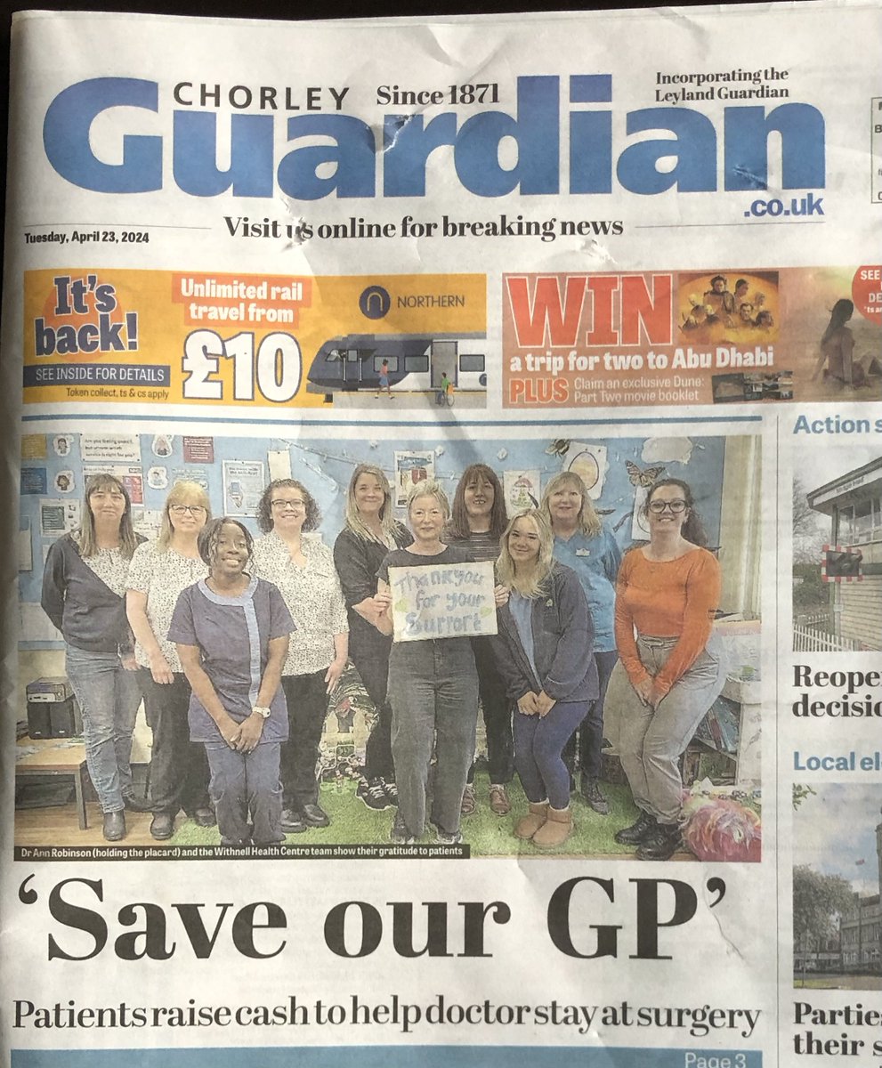 Front page! Why? We asked @LSCICB @neilgreaves to let us keep our NHS Doctor but all patients been completely ignored. The @LSCICB are instead using eBay style bidding war to decide the future of our healthcare and their choice wins, be it private or NHS. We have to fight back!
