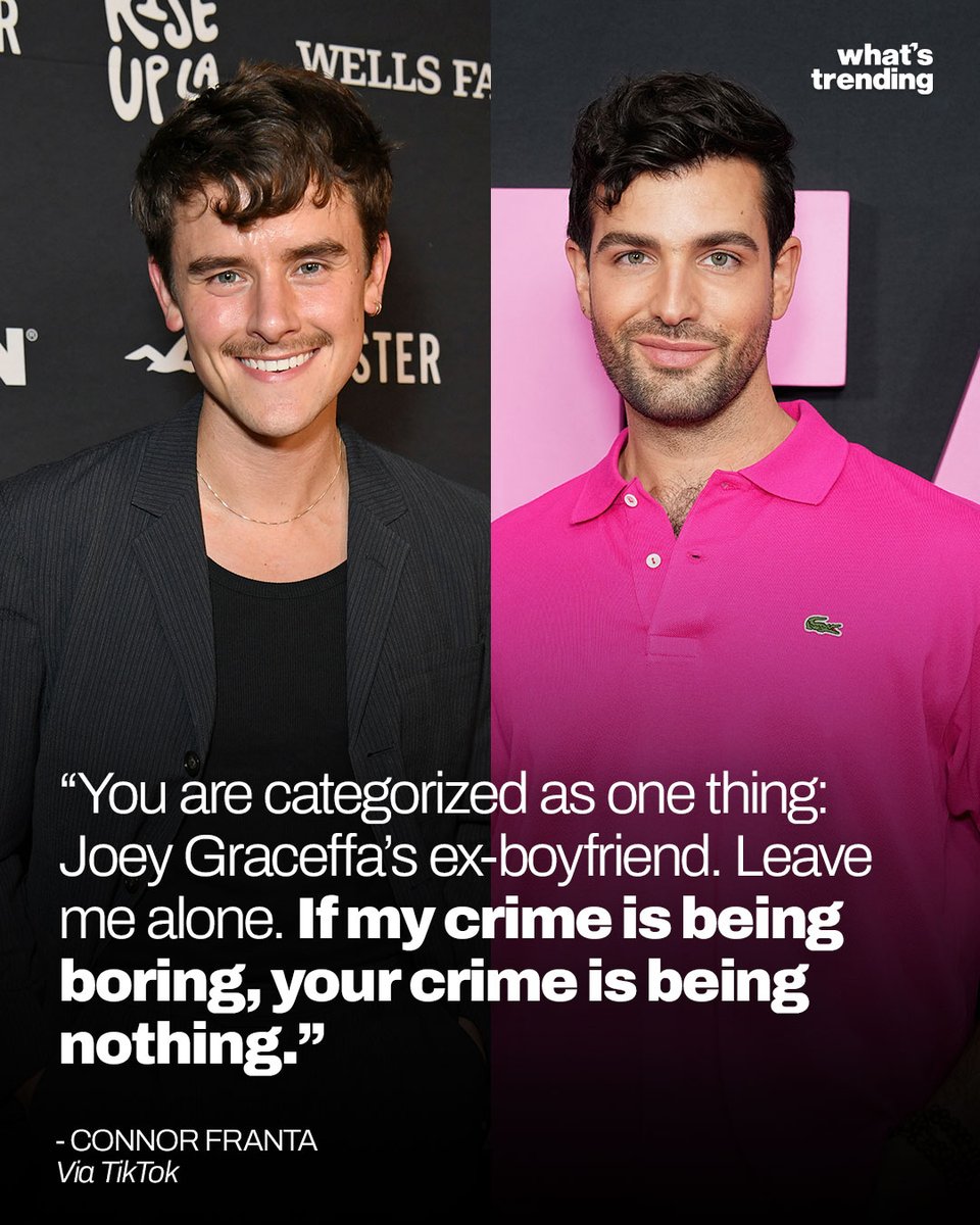 Connor Franta just clapped at Joey Graceffa’s ex-boyfriend Daniel Preda harder than ever after a new series “Spill or Spew” went viral.

🔗: whatstrending.com/connor-franta-…