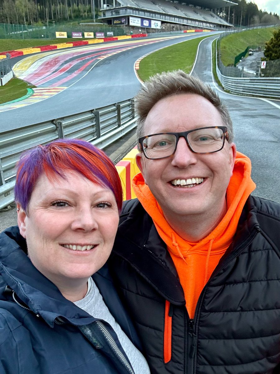 In my happy place! #SpaFrancorchamps #eaurouge #selfie #becauseracecar