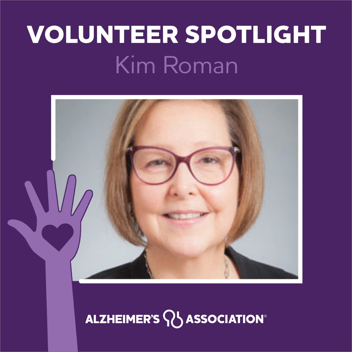 During #NationalVolunteerWeek, we recognize Kim Roman, a senior-focused nurse. Kim became active a decade ago and has served as a Community Educator for the last two years. She is passionate about spreading Alzheimer’s awareness and providing education throughout her community.