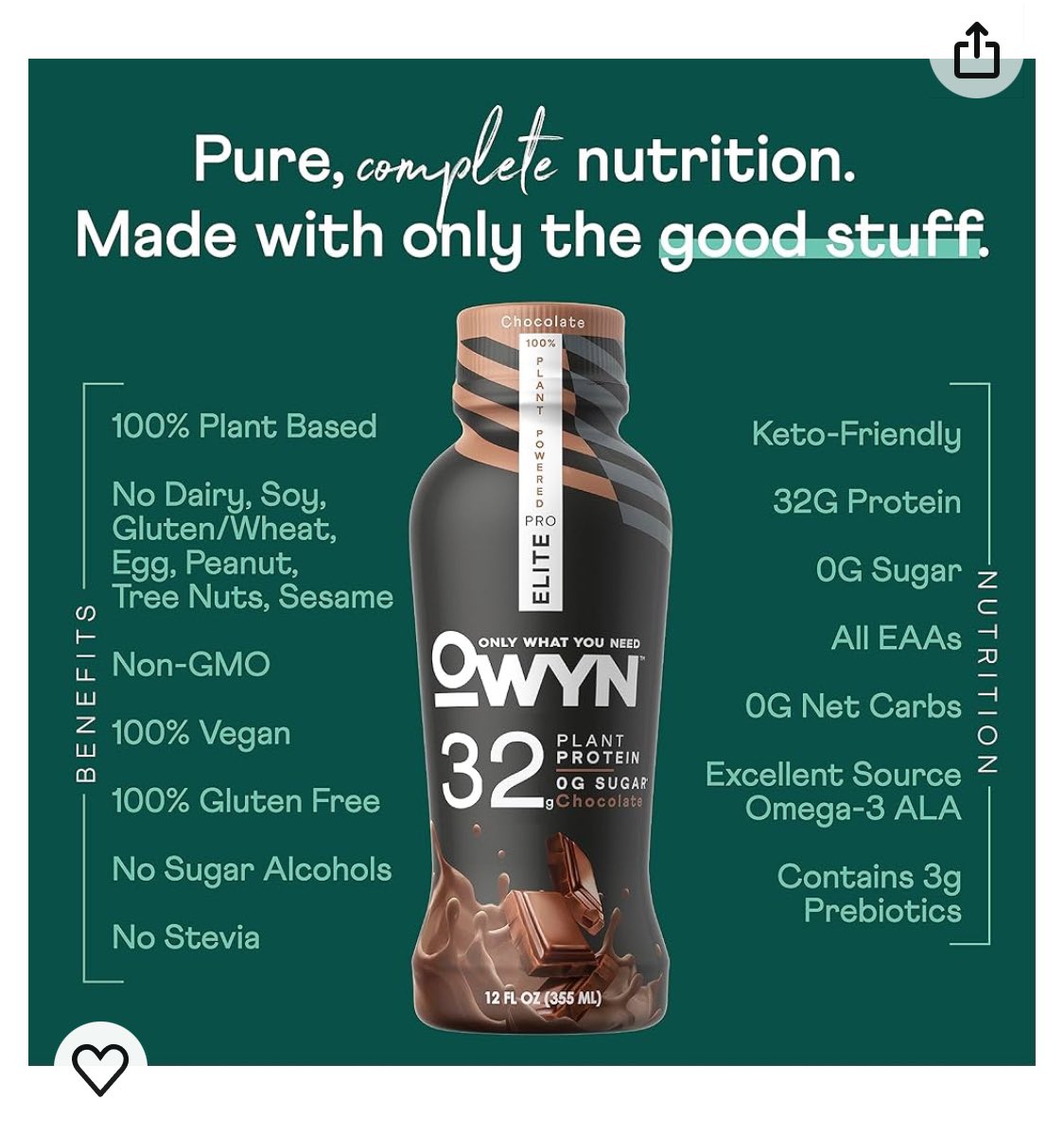 WeenLebowski's tweet photo. @bucktwentyjack @NewClothesForMe I survive on these - non-dairy, plantbased protein and it actually tastes good 😊 #OWYN https://t.co/bUk52aZEUD