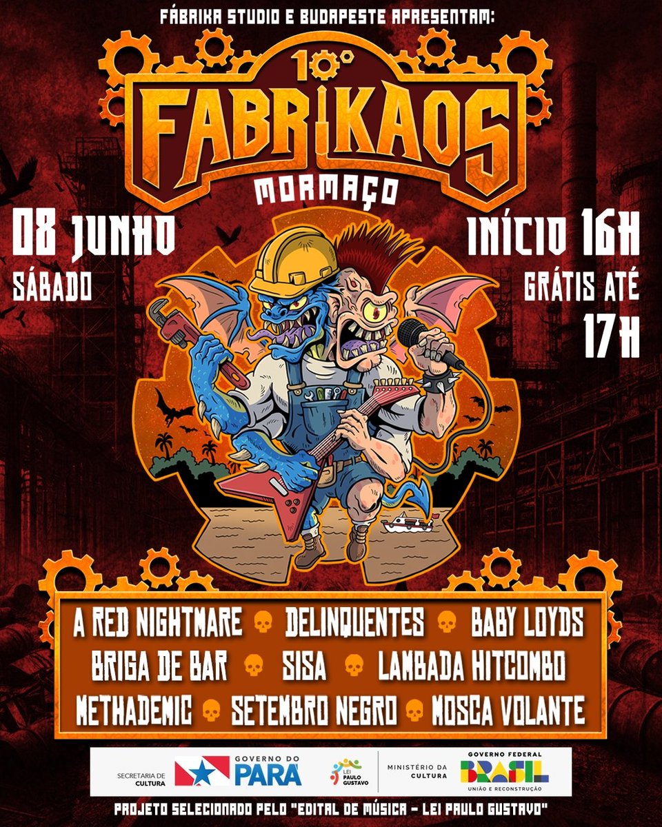 caldodecranio's tweet photo. 10° FABRIKAOS FESTIVAL
@fabrikaosfestival

Arte: @ilustramagno

08 de junho (Sábado)
Mormaço
Início 16h
DE GRAÇA ATÉ 17H https://t.co/h6uTUCUGAB
