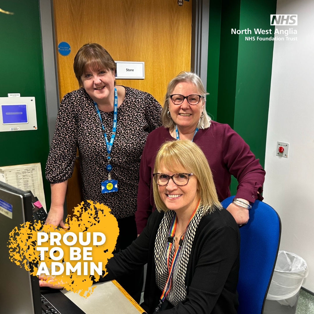Our Mortuary and Bereavement Services admin team told us why thy are #ProudToBeAdmin: 'We all feel so privileged to be able to help families and friends through their most difficult times.” 💕 Read more of our staff bio's: nwangliaft.nhs.uk/world-admin-da…